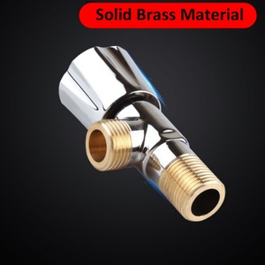 Hot and Cold <b>Ball</b> Valve for Kitchen, Bathroom and Pipeline, 1/2" Brass Angle Stop Valve, 1/4 Turn Shut Off Valve - Product Image 2