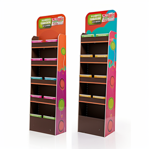 Biểu tượng tùy chỉnh bán lẻ khuyến mãi 4 tầng màu trắng đơn vị sàn Stackable Kệ gia vị hiển thị các tông đứng - Product Image 5