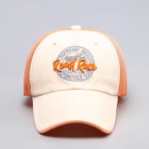 Casquette de baseball en coton 100 % OEM en gros, broderie personnalisée, promotionnelle, 6 panneaux, motif feuille rayée et lettres, en tissu courant - Product Image 1