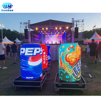 Écran LED flexible personnalisable en forme de canette, écran LED spécial pour bouteille de bière, affichage numérique publicitaire couleur