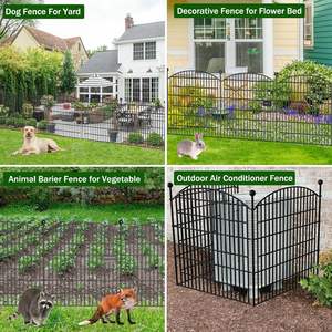 Valla de Metal para jardín, esgrima para perros sin excavación para patio al aire libre, estacas para suelo de animales, barrera de borde de Panel - Product Image 5
