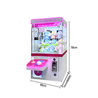 Nueva Máquina de Garra Grúa Comercial para una Sola Persona, Mini Máquina de Muñecos Rosa para el Hogar, Operada con Monedas, Acero Inoxidable, para Regalos