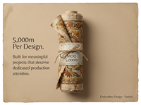 Tissu de rideau brodé sur mesure |   Motif de couture |   MOQ de 5 000 m