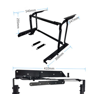Escritorio de elevación ajustable de tres niveles, soporte de elevación de mesa de centro de Metal, soporte plegable de escritorio para <span class=keywords><strong>RV</strong></span>, herrajes para muebles B05H - Product Image 6