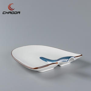 <span class=keywords><strong>Assiette</strong></span> en porcelaine de luxe nordique de 10/12 pouces, en forme de pelle, à tête ronde, pour la restauration - Product Image 6