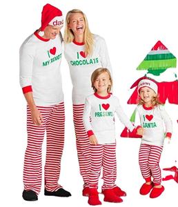 Vente en gros <span class=keywords><strong>pas</strong></span> <span class=keywords><strong>cher</strong></span> personnalisé famille couple enfants bébé enfants Noël <span class=keywords><strong>tenue</strong></span> pyjamas ensemble <span class=keywords><strong>de</strong></span> vêtements famille correspondant Noël pyjama - Product Image 1