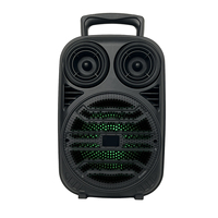 Enceinte portable pour événements extérieurs et divertissement à domicile avec fonction karaoké, microphone intégré, prise en charge de l'application 5.0 et LED RGB 8W