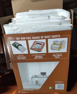 Fabrieks HDPE 4x5m Wegwerp Transparante Kunststof Afdekzeil Stof- en Waterdicht Schildersafdekzeil Dip Spray Verfbeschermingsfolie - Product Image 3