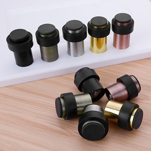 Butée de porte ronde en acier inoxydable en forme de cœur, à fixation au sol, avec embout en caoutchouc, design moderne et simple, anti-collision - Product Image 3