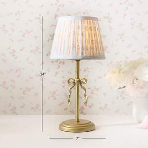 Lampe de table vintage sans fil avec base dorée romantique en forme de nœud, <span class=keywords><strong>design</strong></span> moderne, rechargeable par USB, batterie écologique, lampe d'intérieur - Product Image 4
