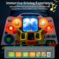 Jouet éducatif multifonctionnel pour bébé, simulation de cockpit d'avion, expérience de pilotage, jouets d'avion avec son et lumière
