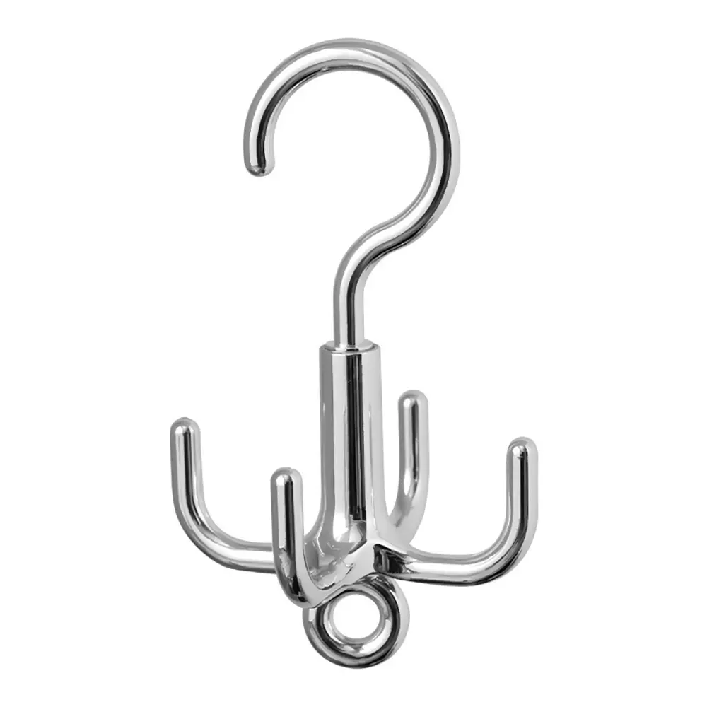 Retractable Space Kitchen Hook Perforation-free 360 Degree Rotating Storage Rack Hat Bag Belt Hook Rack