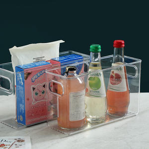 Acrylique Congélateur Réfrigérateur Réfrigérateur Organisateur Cuisine Boîte Stockage Hermétique Alimentaire Stockage Conteneur Bin Ensemble Couvercle Rectangle PET - Product Image 4