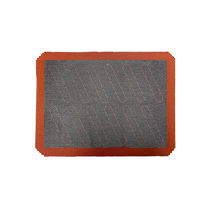 Tapis en silicone antiadhésif ajouré réutilisable pour plaque de cuisson demi-format, idéal pour la cuisson du pain, des pizzas, des macarons, des pâtisseries et des biscuits - Product Image 1