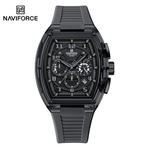 Reloj <span class=keywords><strong>NAVIFORCE</strong></span> NF6118 para Hombre, Cuarzo, Cronógrafo, Luminoso, Correa de Silicona Suave, Estilo Ejecutivo, Moderno, Casual, para Exteriores - Product Image 5