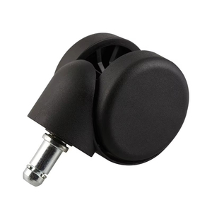 11*22mm Ring Stem 50mm Black Twin Nylon Silent Swivel Casters Modern <b>Plastic</b> For Adjustable Office Chair And School - Product Image 2