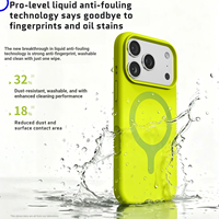 Coque de téléphone en silicone liquide pour iPhone 18 Pro Max, couleur magnétique Vitality, finition mate, antichoc, compatible avec iPhone 18 Pro, 17, 16