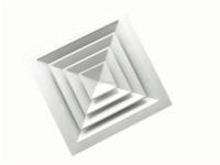 Usine directe en alliage d'aluminium diffuseur carré plafond ventilation persienne réglable pour l'angle ou le volume du flux d'air
