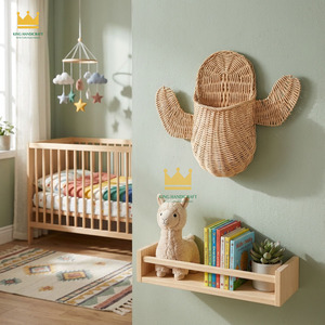 Hot Sale Rattan Cactus Shaped <b>Storage</b> <b>Basket</b> with Lid Kid <b>Toy</b> and <b>Storage</b> Boxes Bin Organizer for Children - Product Image 3