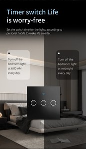 Interrupteur tactile intelligent WiFi Uoulyn EU 10A 1 gang 86*86mm Ehouse pour la <span class=keywords><strong>maison</strong></span>, compatible avec la connexion WiFi et Bluetooth - Product Image 4