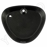 Cache latérale carrée en fibre de carbone mate pour protection de batterie Simson S51 S50 1975-1990 (coque de réservoir)