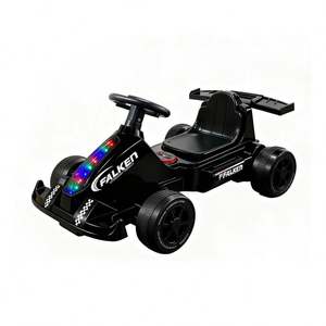 Coche de Juguete Musical Inteligente con Luces para Bebés, con Pedales Mejorados, Motor 380, Carrocería Negra Reforzada para la Seguridad de los Niños Pequeños - Product Image 1