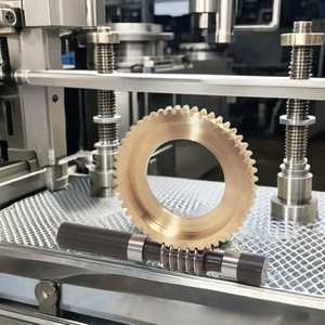 מפעל לספק דיוק גבוהה תולעת הילוכים הילוכים oem פליז נירוסטה תולעת גלגל ו סט ציוד - Product Image 4