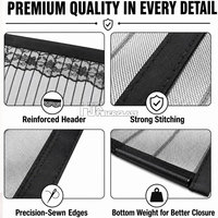 Moustiquaire magnétique souple anti-moustiques avec fermeture magnétique auto-adhésive en maille polyester pour maison, chambre et balcon