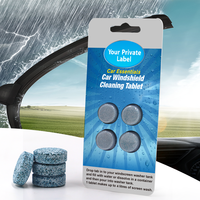Concentré Comprimés effervescents détergent, tablette de lave-glace Comprimés de nettoyage pour vitres de voiture Pack de 6 blister