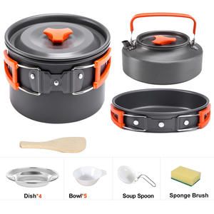 Juego de Utensilios de Cocina Ultraligeros para 4-5 Personas - Kit Compacto de Aluminio para Excursionismo y <span class=keywords><strong>Senderismo</strong></span> - Product Image 5