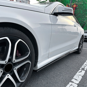 Amp-Z Side Skirts For Mercedes-Benz E-Class Coupe C207 AMG 2009-2016 Piano Black Carbon Fiber Texture Matte Finish - Product Image 2