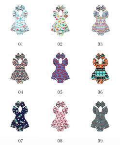 Combinaison à volants pour bébé/fille HY-045-ZXL avec bandeau assorti - Product Image 6