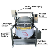Industriële centrifugale spinner groente-ontwateringsmachine, machine voor het ontwateren van verse voedingsmiddelen, machine voor het ontvetten van aardappelchips en frieten