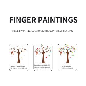 Peinture au doigt pour enfants transfrontalière, 12 couleurs, tampons d'encre, peinture à l'encre colorée, peinture à la boue, album de cartes, peinture à griffonner pour bébé, version anglaise - Product Image 5