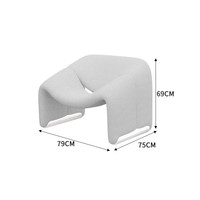 Fauteuil inclinable compact de luxe léger, style moderne et minimaliste, pour salon, chambre, balcon