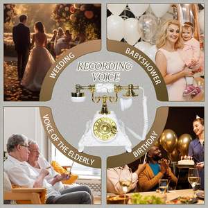 <span class=keywords><strong>Precio</strong></span> de fábrica, teléfono antiguo Vintage europeo para fiesta, cumpleaños, boda, libro de mensajes de Audio, moda, bendición de voz, teléfono <span class=keywords><strong>fijo</strong></span> - Product Image 5