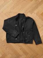 Veste de travail pour homme à col montant en sergé de coton délavé style vintage, avec fermoir de pompier, fabricant OEM ODM à faible MOQ