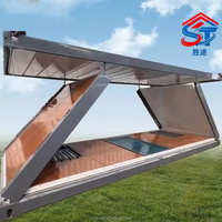 Maison conteneur pliable en Z préfabriquée à bas prix pour usage hôtelier, design moderne, matériau panneau sandwich