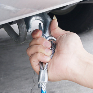 Tow Rope Steel Wire 4M Eagle Beak <b>Hook</b> For Small <b>Cars</b> Trailer - Product Image 3