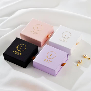 Caja de Regalo de Joyería de Cartón de Lujo con Logotipo Personalizado, con Cajón e Inserto de Esponja, Venta al por Mayor OEM ODM - Product Image 4