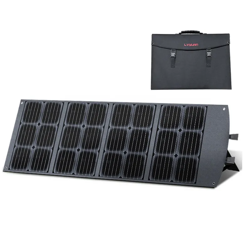 120W200W painel solar ao ar livre carregamento painel portátil monocristalino silício camada solar fotovoltaica dobrável pacote fábrica di