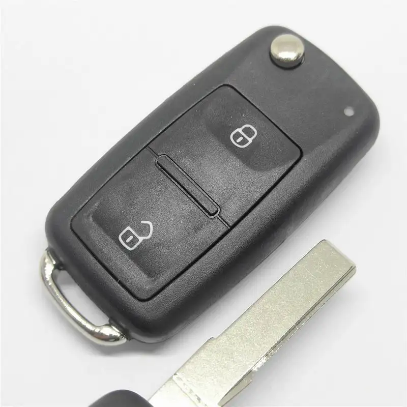 2 Buttons Replacement Car Key Shell Remote Flip Folding Blank Keys Cover Case For V-W