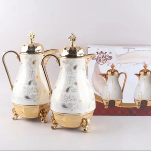 Thermos di Lusso Stile Arabo 1000ML+700ML, Utensile Domestico Reale, Dallah per Caffè Arabo e Thermos per Tè in Pelle - Product Image 2