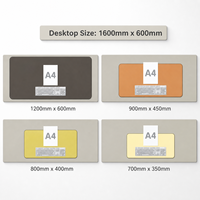 Tapis de bureau surdimensionné en feutre polyester antidérapant, tapis de souris et clavier synthétique premium, anti-dérapant avec particules de plastique