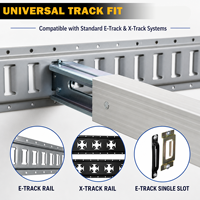 Barre de soutènement réglable en aluminium pour rail E, barre de charge de 6600 LBS pour le verrouillage de cargaison de remorque fourgonnette