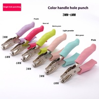 Perforatrice manuelle Deli à un trou de 6 mm pour papier épais, reliure de feuilles mobiles pour étudiants, outil durable avec protège-main recouvert de caoutchouc