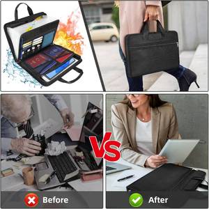 Cartella di carta per fisarmonica Multi-tasche con organizzatore di documenti ignifugo espandibile da 13 tasche per prodotti di archiviazione di File di lettere A4 - Product Image 6