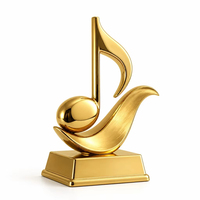 Série de trophées créatifs en métal doré avec impression UV pour récompenses sportives et cadeaux de bienvenue