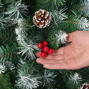 Sang Trọng 2.01M 2.4M Đa-Kích Thước PVC Tự Động Cây Giáng Sinh Với Màu Xanh Lá Cây Thông Cone Trần Cây Kim Loại Đứng Cho Trang Trí Nội Thất - Product Image 2