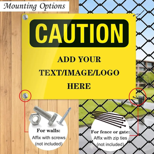 Пользовательский предупреждающий знак безопасности дорожного движения, персонализированный ваш текстовый логотип, наружный Алюминиевый металлический знак, домашний офис, сад, дорога, используется - Product Image 5